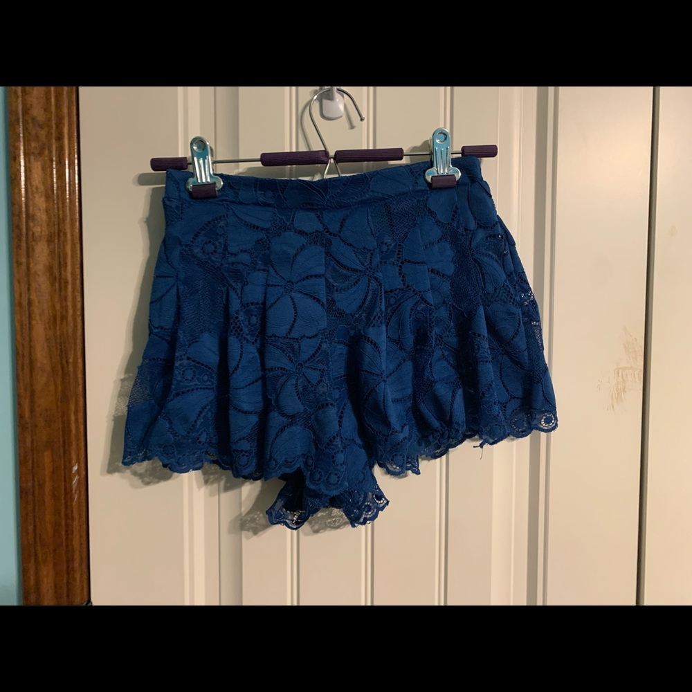 blue shorts